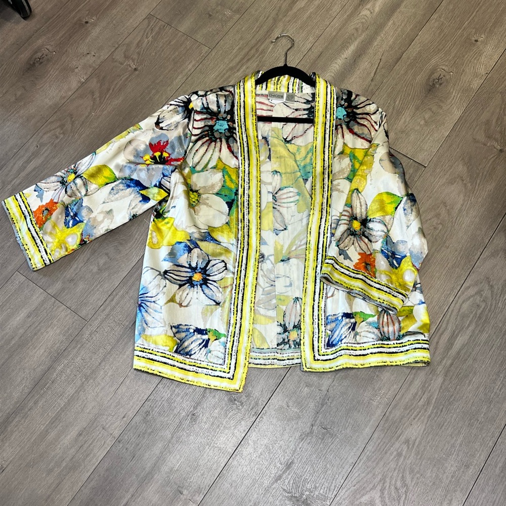 Chicos silk mix jacket
